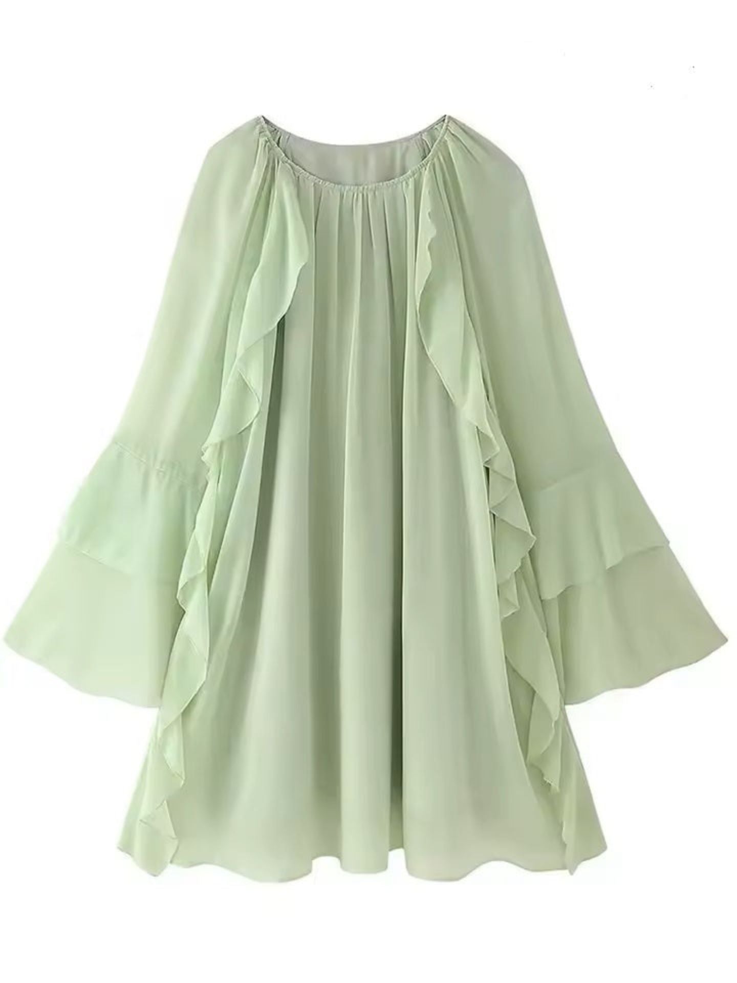 Vestido boho pistache