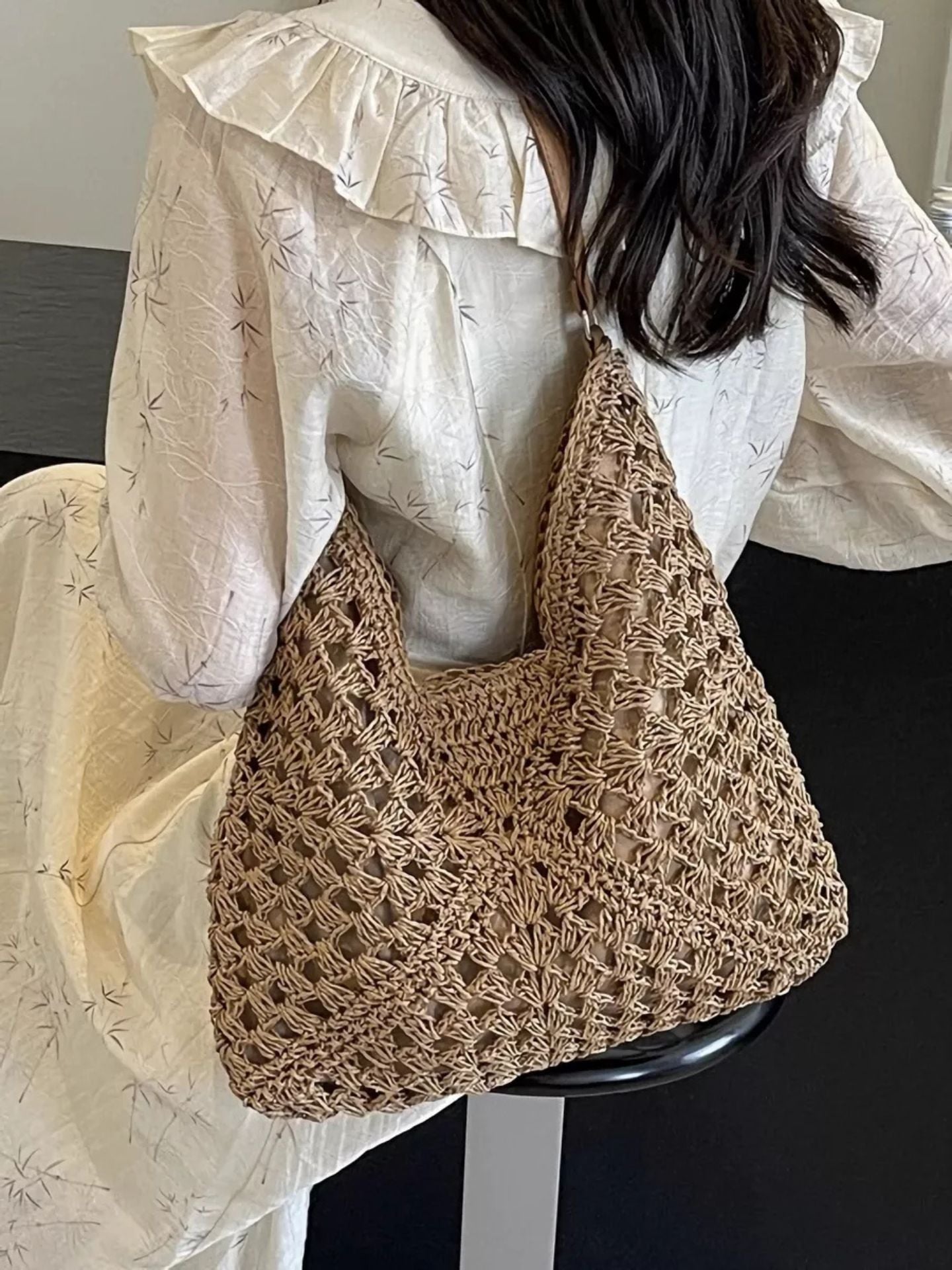Bolsa de crochê Penha lisa