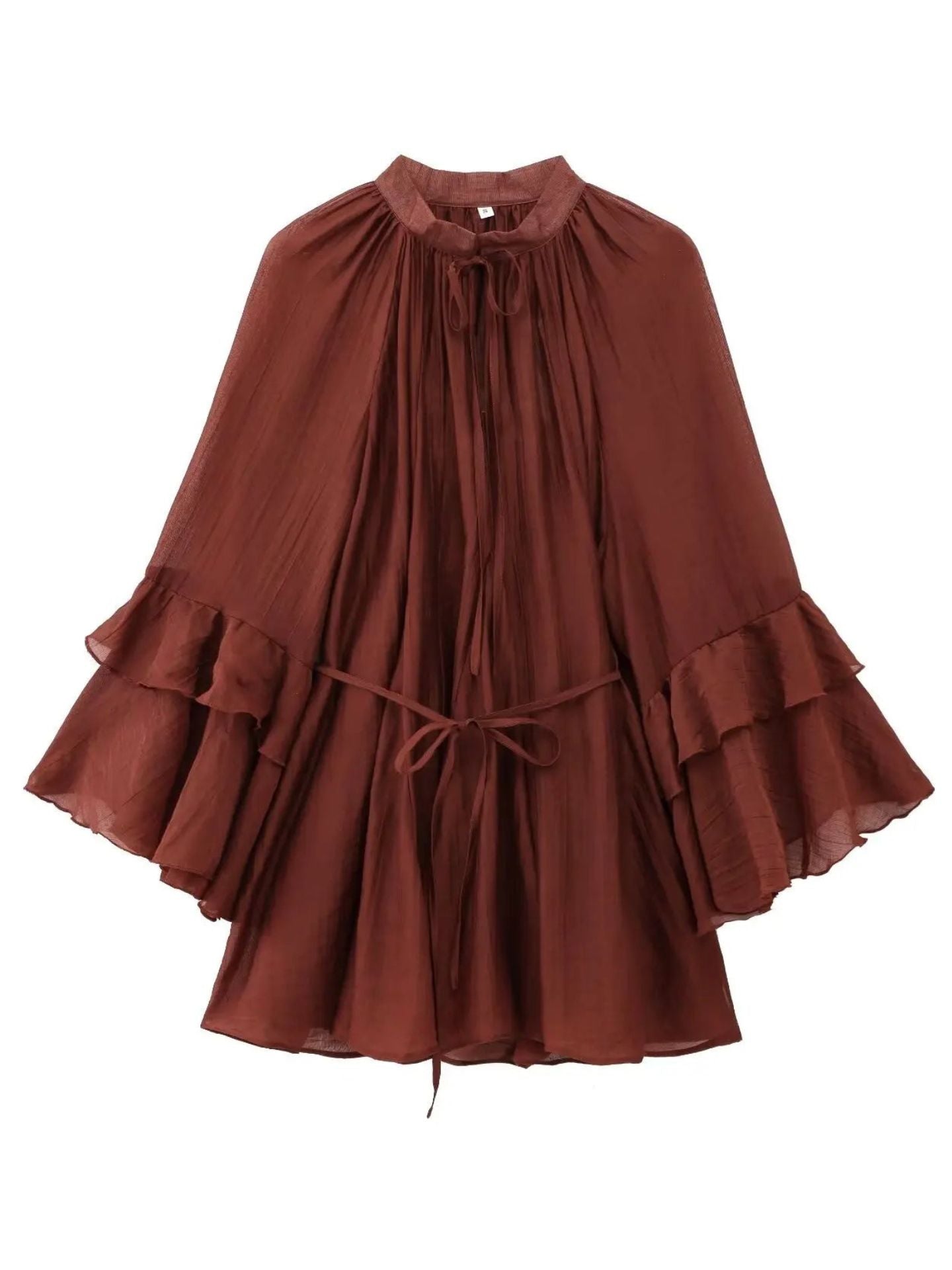 Vestido boho marrom