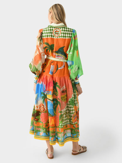 Vestido sol tropical maxi