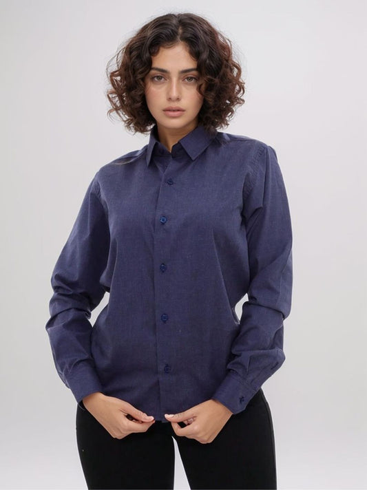 Camisa denim manga longa