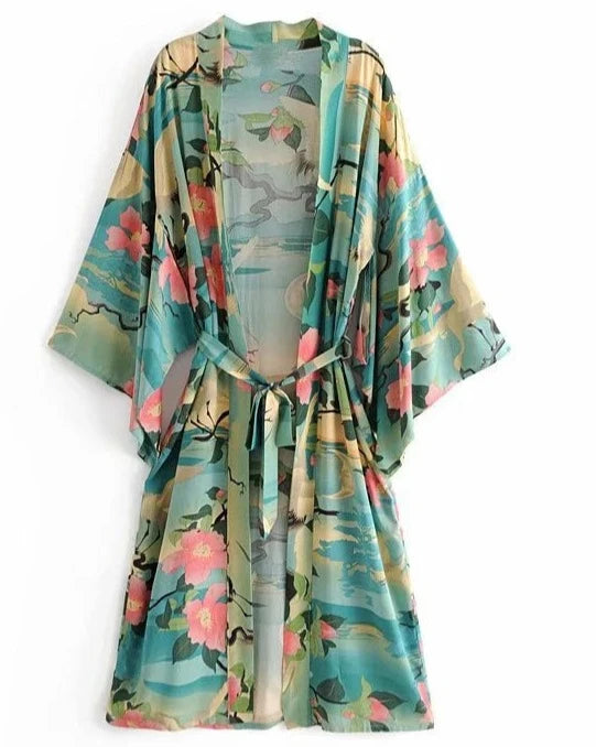 Kimono longo paradise