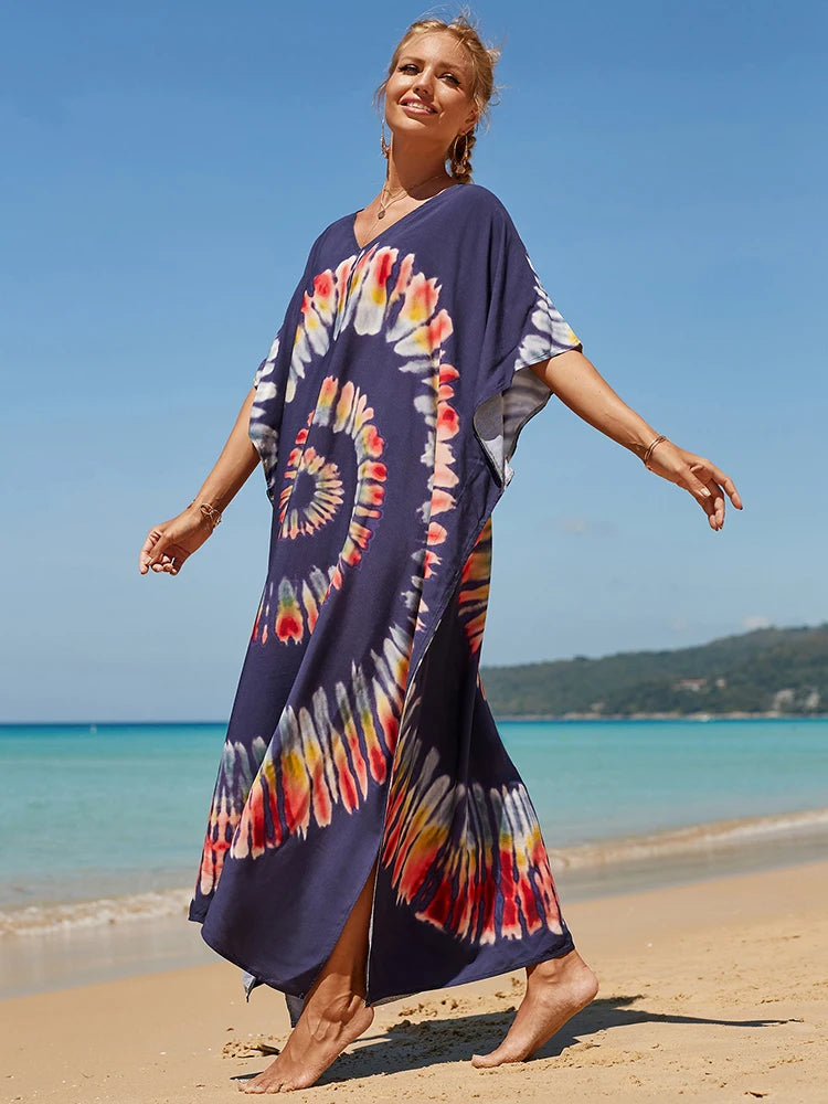 Kaftan tie dye colors