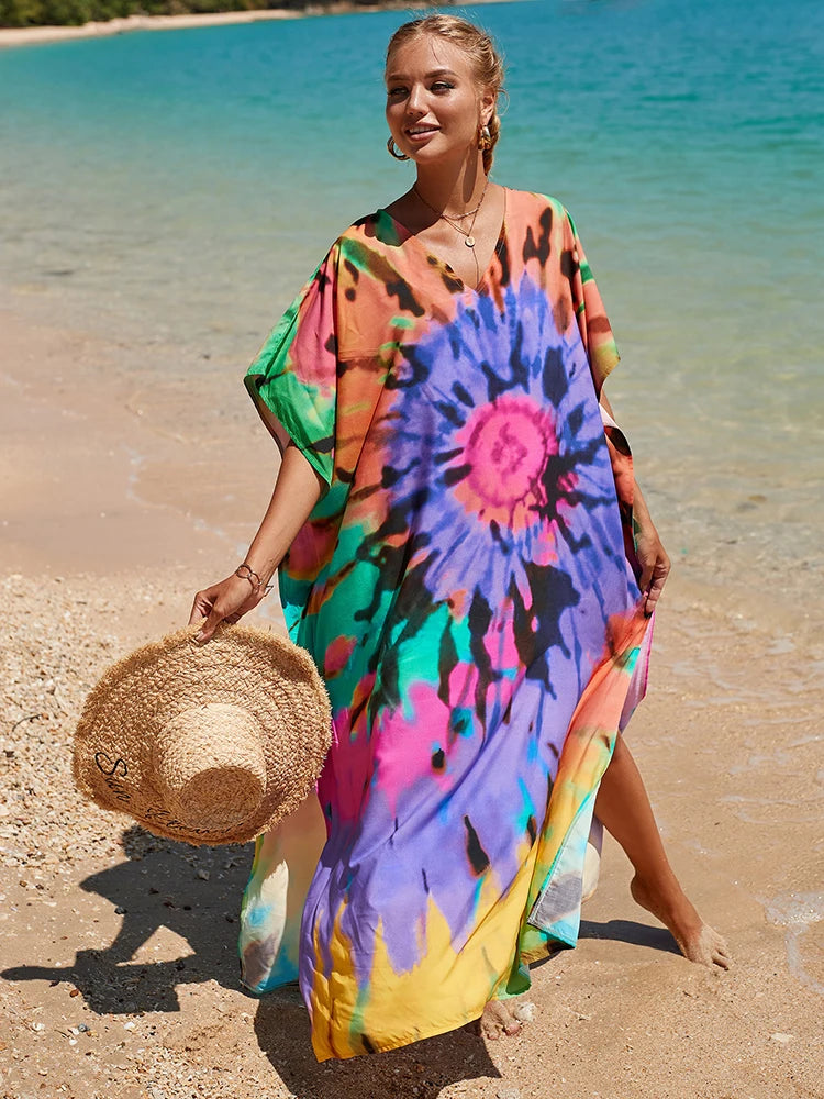 Kaftan tie dye colors