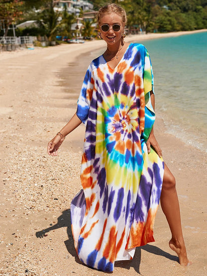 Kaftan tie dye colors