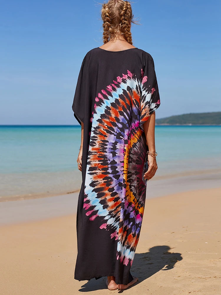 Kaftan tie dye colors