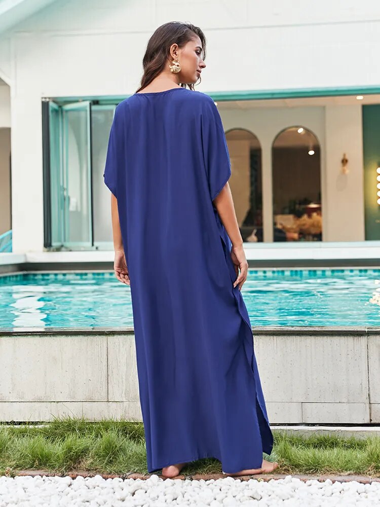 Kaftan veneza bordado com cordão