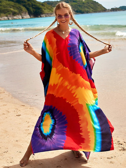 Kaftan tie dye colors