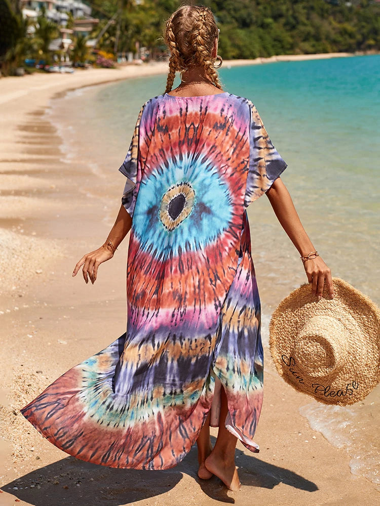 Kaftan tie dye colors