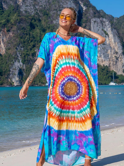 Kaftan tie dye colors