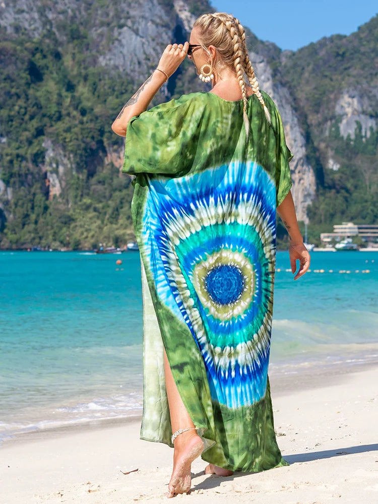 Kaftan tie dye colors