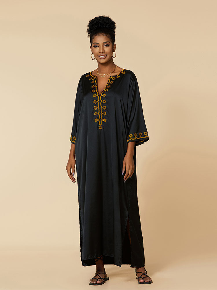 Kaftan luxo bordado