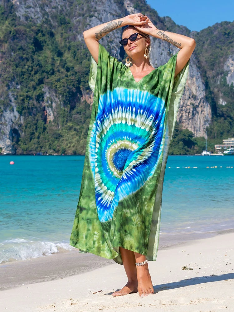 Kaftan tie dye colors