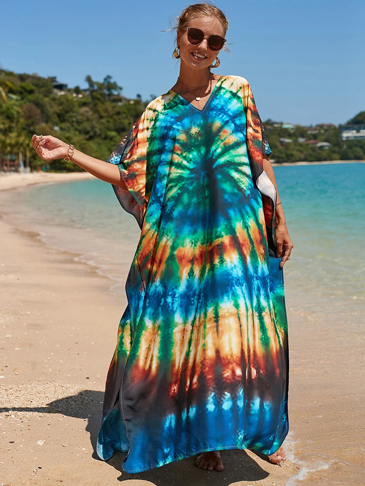 Kaftan tie dye colors