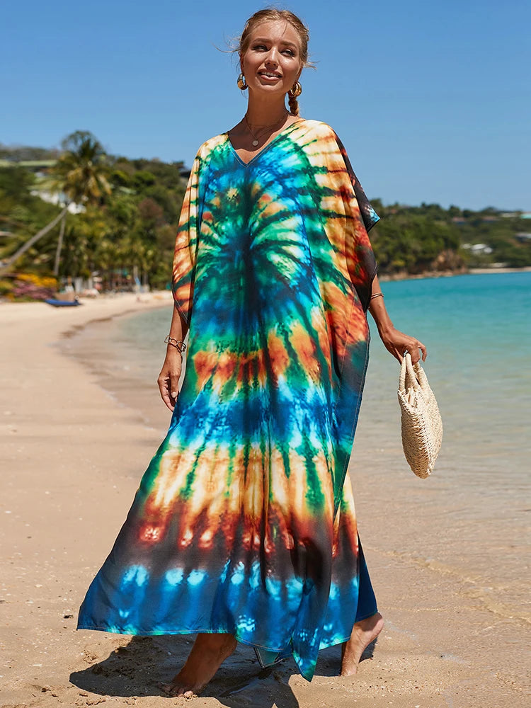 Kaftan tie dye colors