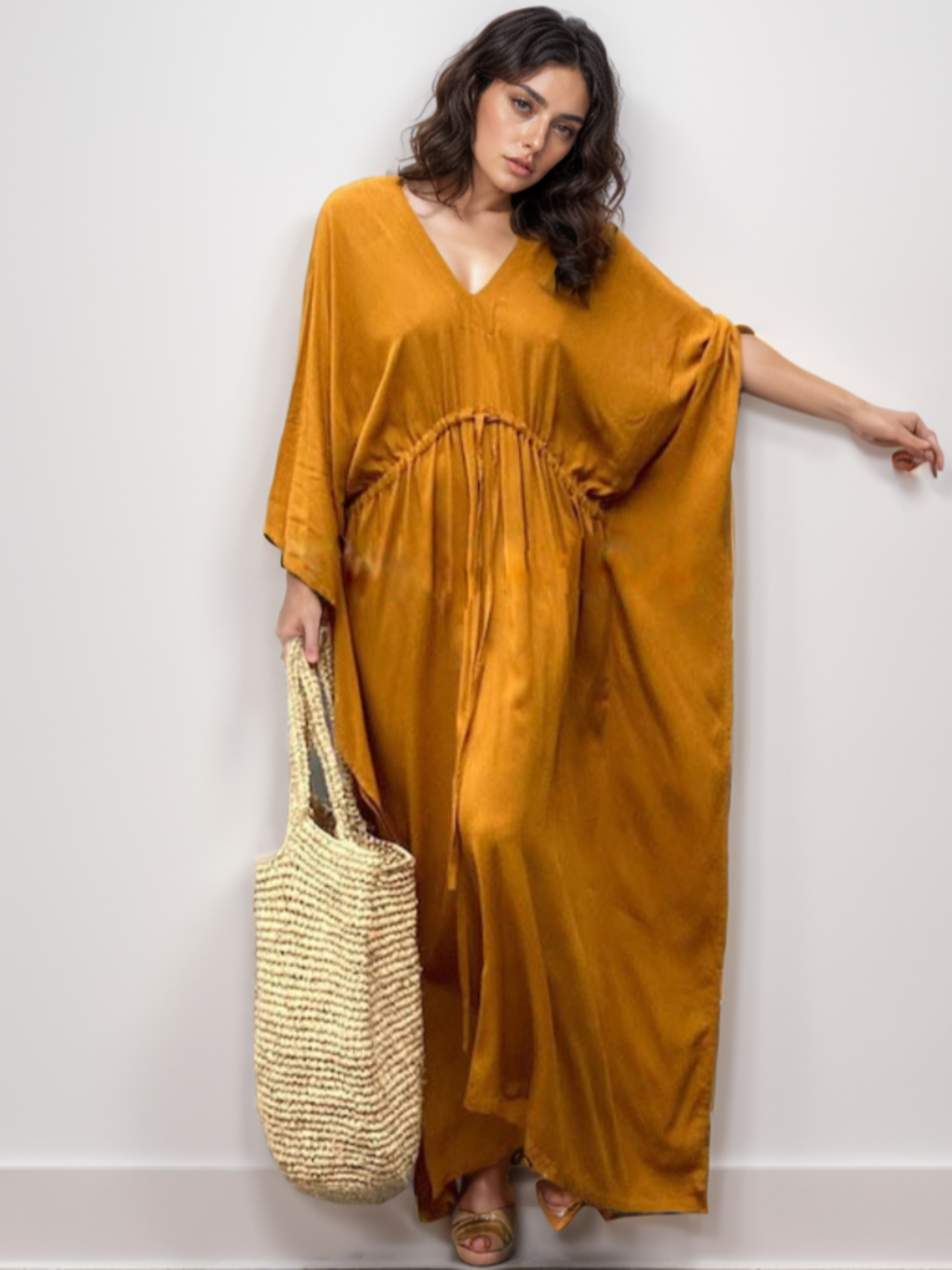 Kaftan sole com cordão